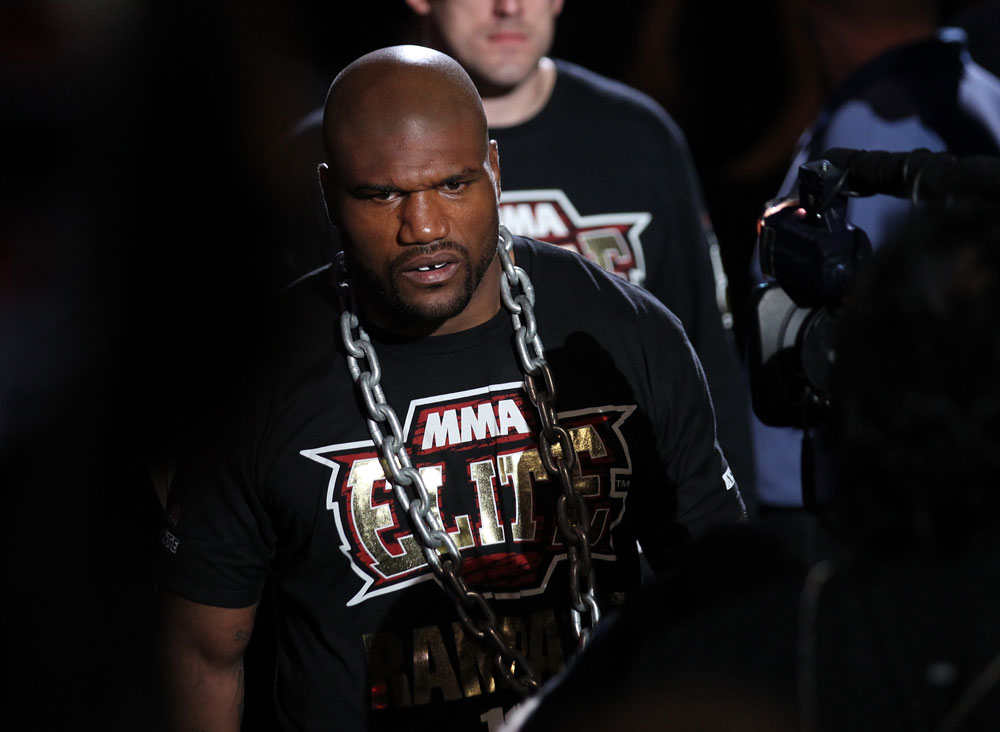 Rampage Jackson enters the ring