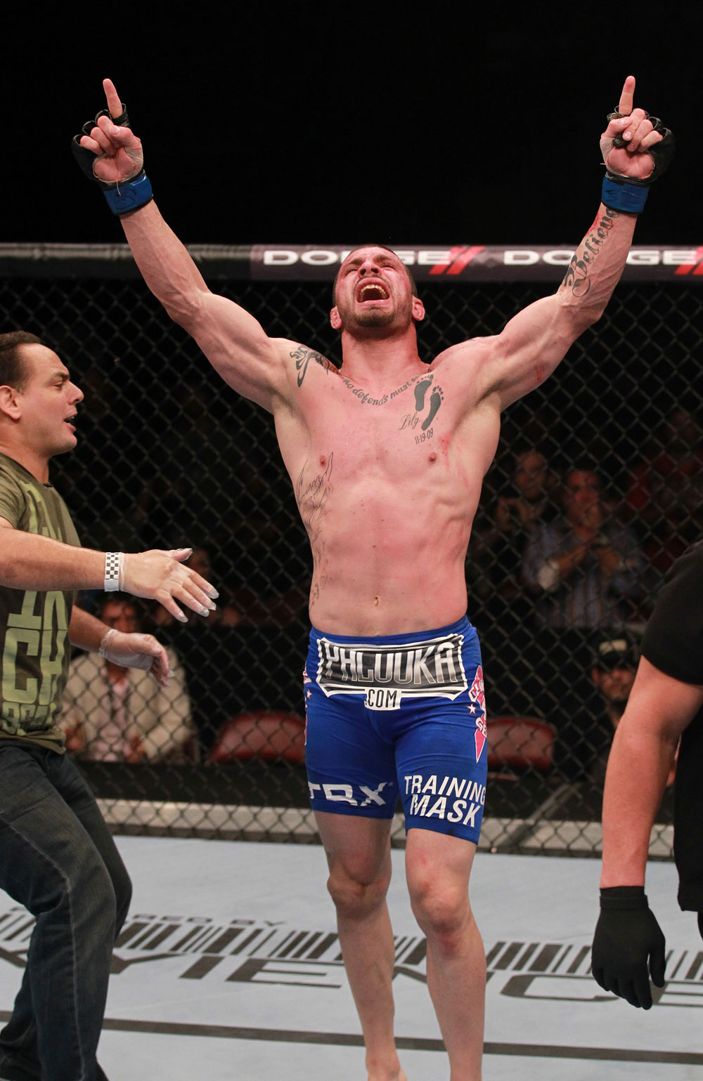 Mike Massenzio celebrates his win