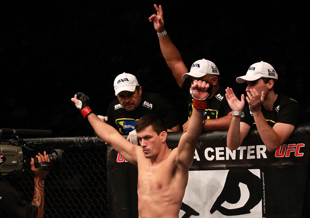 Demian Maia celebrates his win