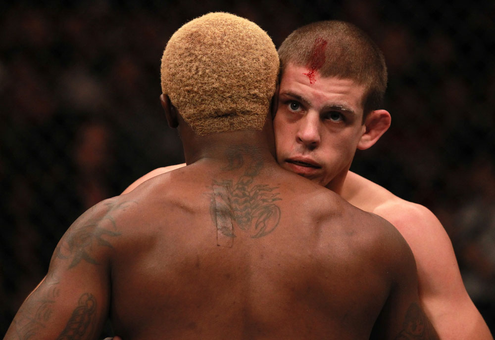 Melvin Guillard and Joe Lauzon after the fight