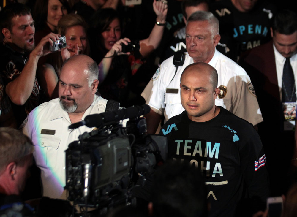 BJ Penn enters the arena