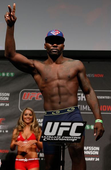 STOCKHOLM, SWEDEN - JANUARY 23: Anthony Johnson of the United States weighs in during the UFC Fight Night Weigh-ins at the Hovet Arena on January 23, 2015 in Stockholm, Sweden. (Photo by Josh Hedges/Zuffa LLC/Zuffa LLC via Getty Images)