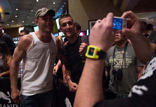 LAS VEGAS, NEVADA - MAY 20: Donald Cerrone interacts with the fans at the MGM Grand Hotel/Casino on May 20, 2015 in Las Vegas Nevada. (Photo by Brandon Magnus/Zuffa LLC/Zuffa LLC via Getty Images)
