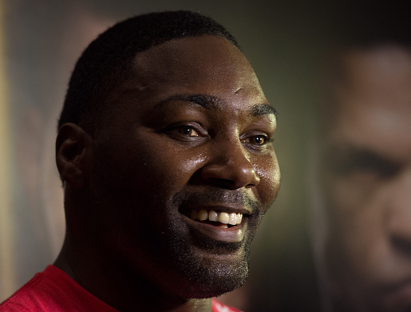 LAS VEGAS, NEVADA - MAY 20: Anthony Johnson interacts with the media at the MGM Grand Hotel/Casino on May 20, 2015 in Las Vegas Nevada. (Photo by Brandon Magnus/Zuffa LLC/Zuffa LLC via Getty Images)