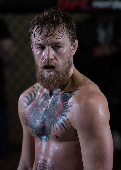 Conor McGregor holds an open workout session for the media at the TUF gym on May 21, 2015 in Las Vegas Nevada. (Photo by Brandon Magnus/Zuffa LLC)