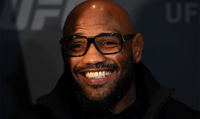 Yoel Romero of Cuba interacts with media during the UFC Ultimate Media Day at MGM Grand Hotel & Casino on December 9, 2015 in Las Vegas, Nevada. (Photo by Josh Hedges/Zuffa LLC)