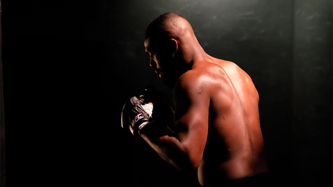 Pound-for-pound No. 1 Jon Jones (pictured above) faces Ovince Saint Preux for the interim light heavyweight title in the five-round main event at UFC 197 at the MGM Grand Garden Arena on Saturday night in Las Vegas. (Photo by Juan Cardenas)