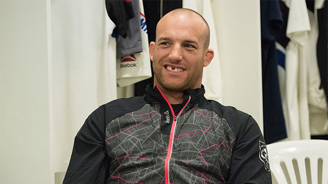 RIO DE JANEIRO, BRAZIL - AUGUST 01: Patrick Cummins of the United States hangs out backstage during the UFC 190 event inside HSBC Arena on August 1, 2015 in Rio de Janeiro, Brazil. (Photo by Jeff Bottari/Zuffa LLC)