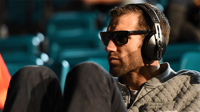 LAS VEGAS, NV - DECEMBER 11: Luke Rockhold waits backstage before stepping on the scale during the UFC 194 weigh-in inside MGM Grand Garden Arena in Las Vegas, Nevada. (Photo by Mike Roach/Zuffa LLC)
