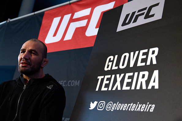 BROOKLYN, NY - FEBRUARY 08: Glover Teixeira of Brazil interacts with the media during the UFC 208 <a href='../event/Ultimate-Brazil'>Ultimate </a>Media Day at the Barclays Center on February 8, 2017 in Brooklyn, New York. (Photo by Jeff Bottari/Zuffa LLC/Zuffa LLC via Getty Images)