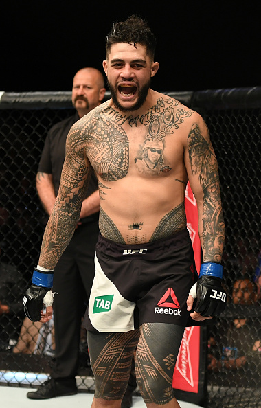 MELBOURNE, AUSTRALIA - NOVEMBER 27: Tyson Pedro of Australia stands in the Octagon before his light heavyweight bout against Khalil Rountree during the <a href='../event/UFC-Silva-vs-Irvin'>UFC Fight Night </a>event at Rod Laver Arena on November 27, 2016 in Melbourne, Australia. (Photo by Jeff Bottari/Zuffa LLC/Zuffa LLC via Getty Images)