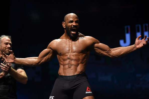 LAS VEGAS, NV - JULY 05: Yoel Romero of Cuba holds an open workout session for fans and media at Park Theater on July 5, 2017 in Las Vegas, Nevada. (Photo by Brandon Magnus/Zuffa LLC)