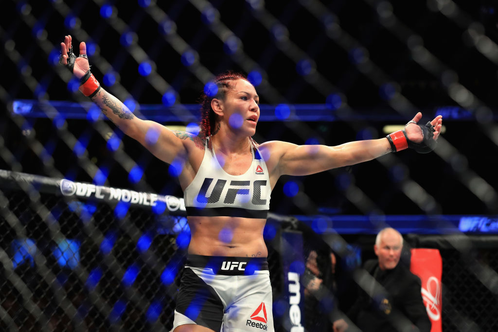 Cris Cyborg at UFC 214 on July 29, 2017 in Anaheim, CA. (Photo by Sean M. Haffey/Getty Images)