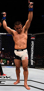 Soto celebrates his submission victory over <a href='../fighter/Chris-Beal'>Chris Beal</a> during the <a href='../event/UFC-Silva-vs-Irvin'>UFC Fight Night </a>on June 18, 2016 in Ottawa, Ontario, Canada. (Photo by Jeff Bottari/Zuffa LLC)