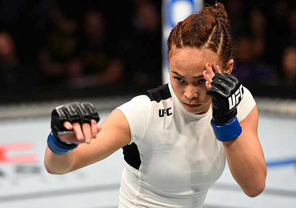 Michelle Waterson at <a href='../event/UFC-Silva-vs-Irvin'>UFC Fight Night </a>Sacramento on December 17, 2016. (Photo by Jeff Bottari/Zuffa LLC/Zuffa LLC via Getty Images)