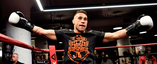 <a href='../fighter/Kyle-Bochniak'>Kyle Bochniak</a> holds an open workout session on January 17, 2018 in Boston, MA. (Photo by Jeff Bottari/Zuffa LLC)