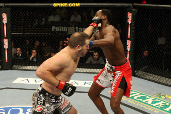 Hamill lands a blow against Jon Jones Hamill lands a blow against Jon Jones
