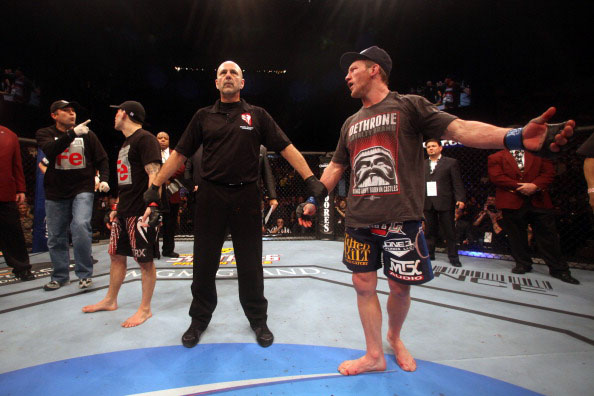 Maynard and Edgar react to the judges decision Maynard and Edgar react to the judges decision