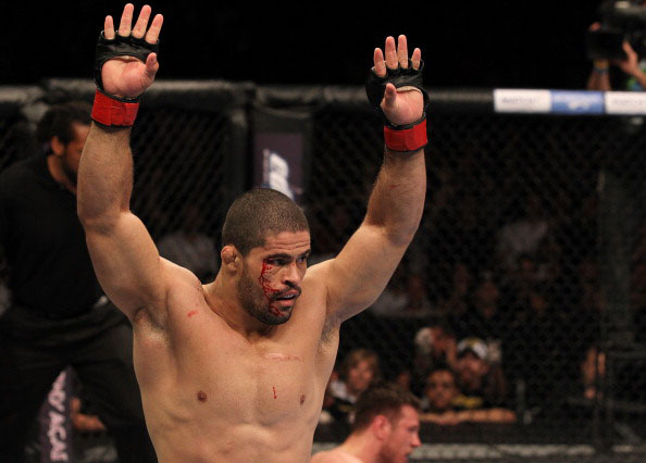 Palhares following a win Palhares following a win
