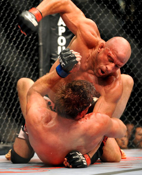 Coleman dishes out the ground and pound Coleman dishes out the ground and pound