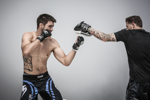 Carlos Condit and coach Brandon Gibson - photo Will Fox Carlos Condit and coach Brandon Gibson - photo Will Fox