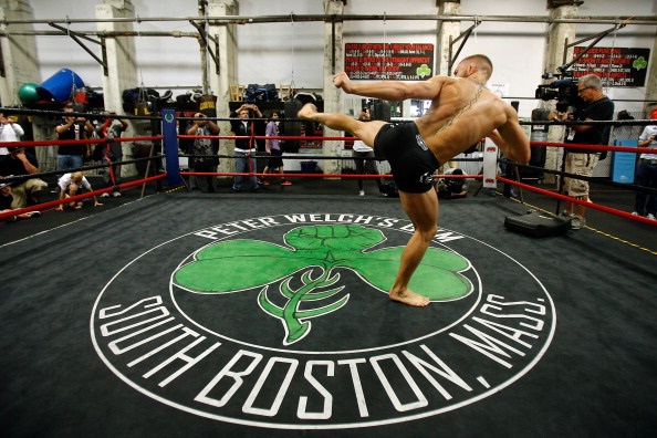 McGregor works out before his bout McGregor works out before his bout