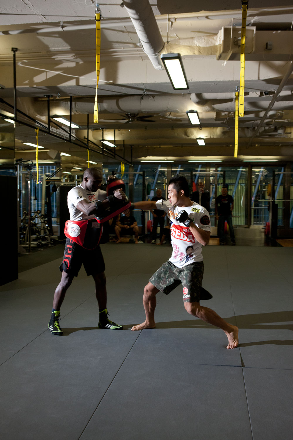 MACAO, CHINA - SEPTEMBER 6: Dong Hyun Kim works out for the press and media at The Venetian® Macao-Resort-Hotel in Macao on September 6, 2012 in Macao, China. (Photo by Zuffa LLC)