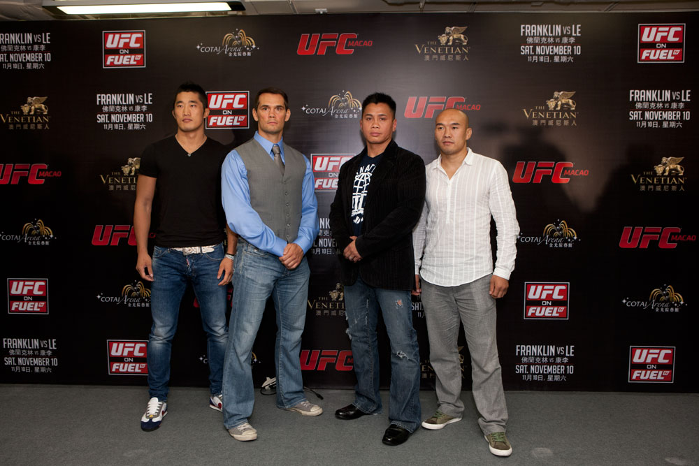 MACAO, CHINA - SEPTEMBER 6: The UFC announces UFC® MACAO: FRANKLIN VS. LE at the CotaiArena™ at The Venetian® Macao-Resort-Hotel in Macao on Saturday, November 10 during a press conference held on September 6, 2012 in Macao, China. (Photo by Zuffa LLC)