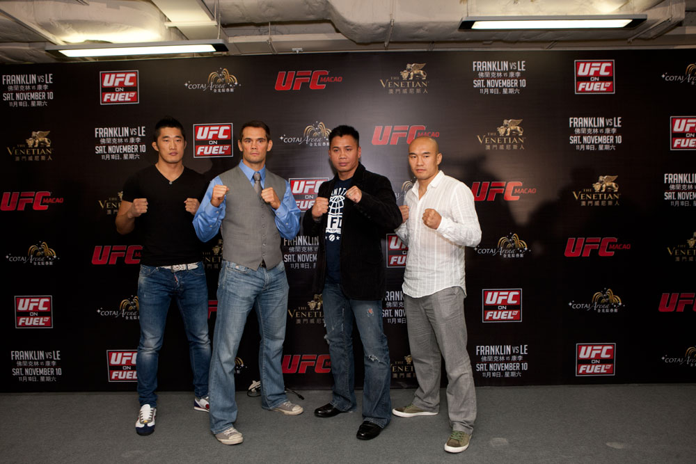 MACAO, CHINA - SEPTEMBER 6: The UFC announces UFC® MACAO: FRANKLIN VS. LE at the CotaiArena™ at The Venetian® Macao-Resort-Hotel in Macao on Saturday, November 10 during a press conference held on September 6, 2012 in Macao, China. (Photo by Zuffa LLC)