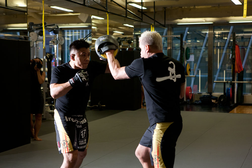 MACAO, CHINA - SEPTEMBER 6: Cung Le works out for the press and media at The Venetian® Macao-Resort-Hotel in Macao on September 6, 2012 in Macao, China. (Photo by Zuffa LLC)