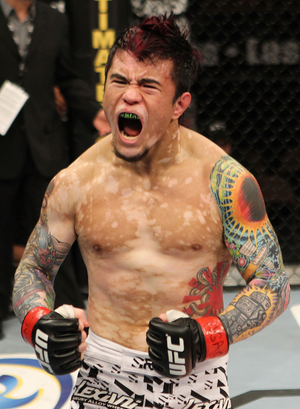 The Ultimate Fighter Season 13 Finale: Scott Jorgensen celebrates his win.