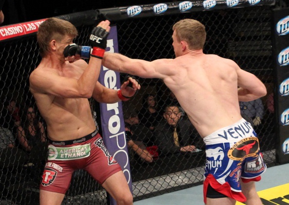 Head lands a punch against Pyle Head lands a punch against Pyle
