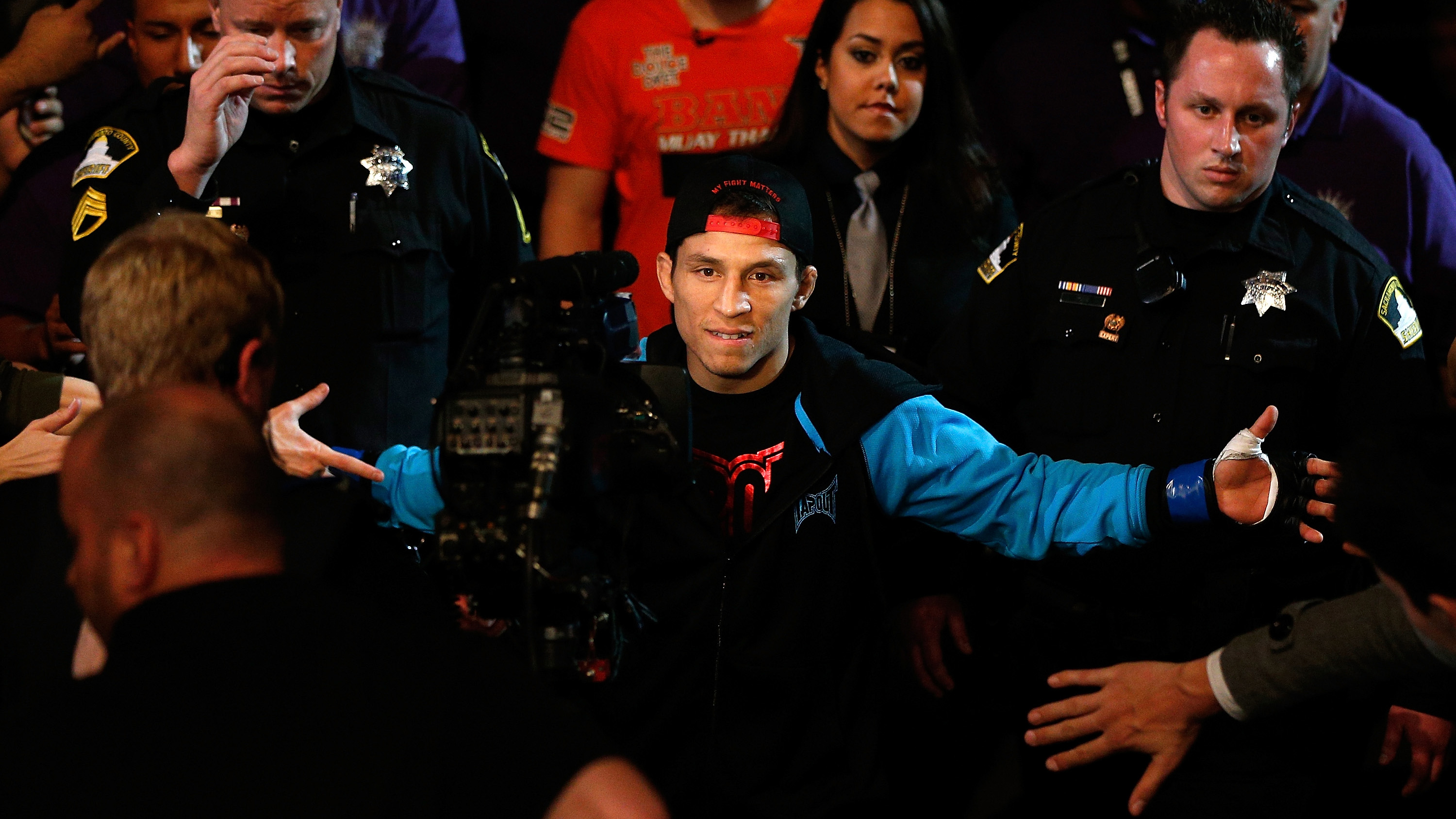 Benavidez knows how to amp up a crowd (Photo by Josh Hedges/Zuffa LLC/Zuffa LLC via Getty Images)