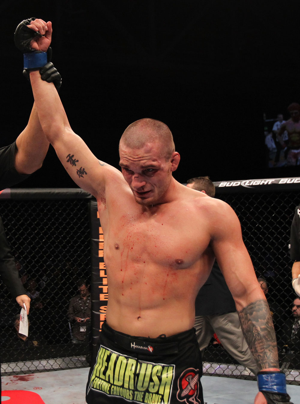 Lance Benoist celebrates his win.