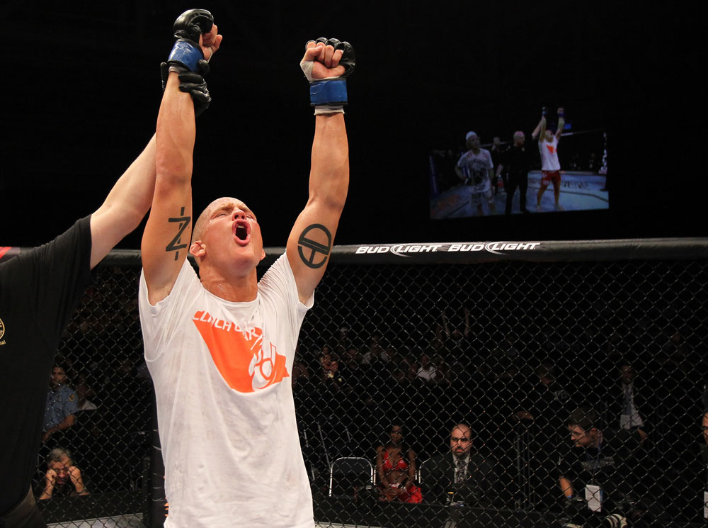 Erik Koch celebrates his win