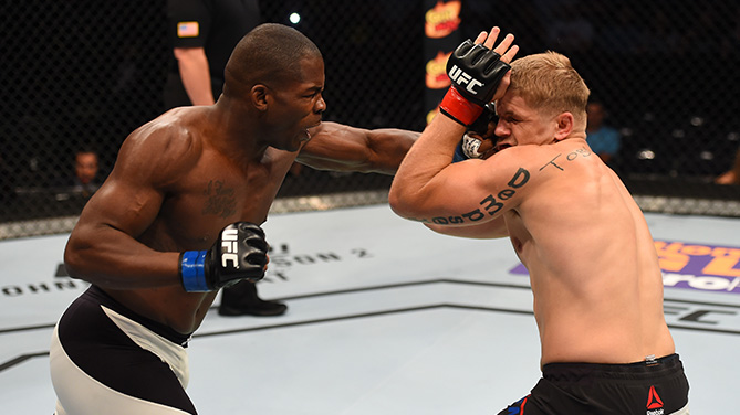 'Jonny Bravo' (left) faces 'Frankenstein' this Saturday (Photo by Josh Hedges/Zuffa LLC/Zuffa LLC via Getty Images)