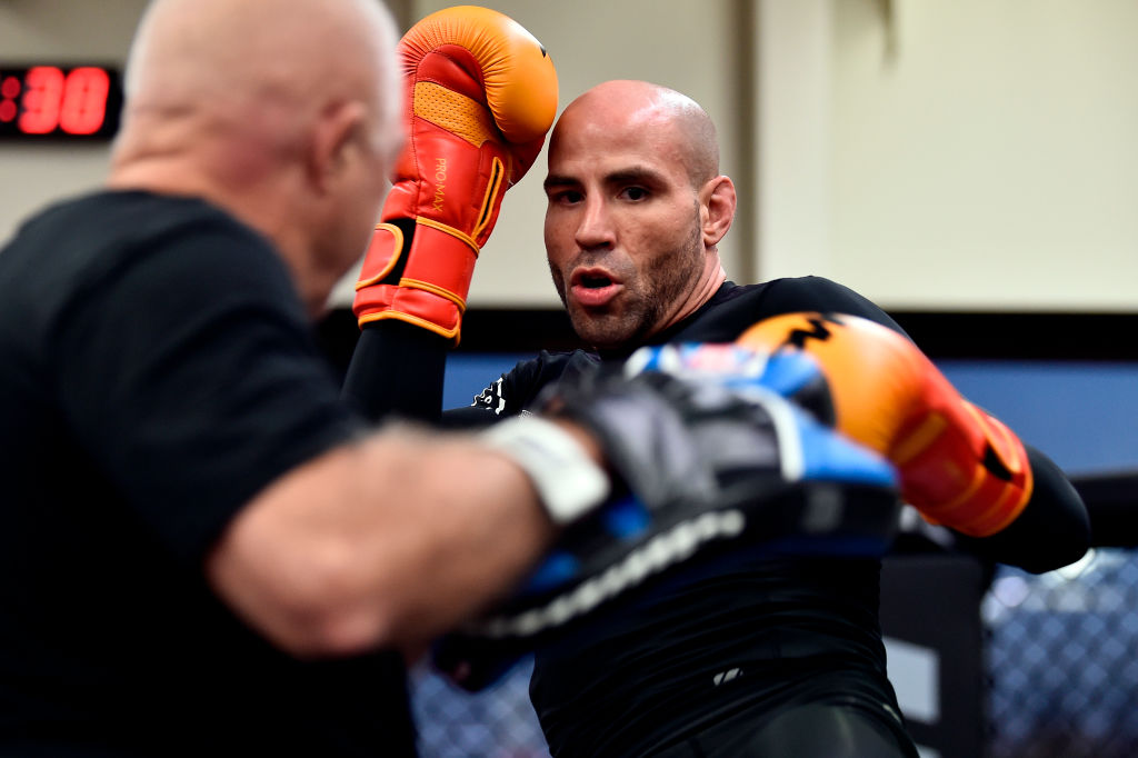 ORLANDO, FL - FEBRUARY 21: Ben Saunders holds an open workout for fans and media at UFC GYM Orlando on February 21, 2018 in Orlando, Florida. (Photo by Jeff Bottari/Zuffa LLC)