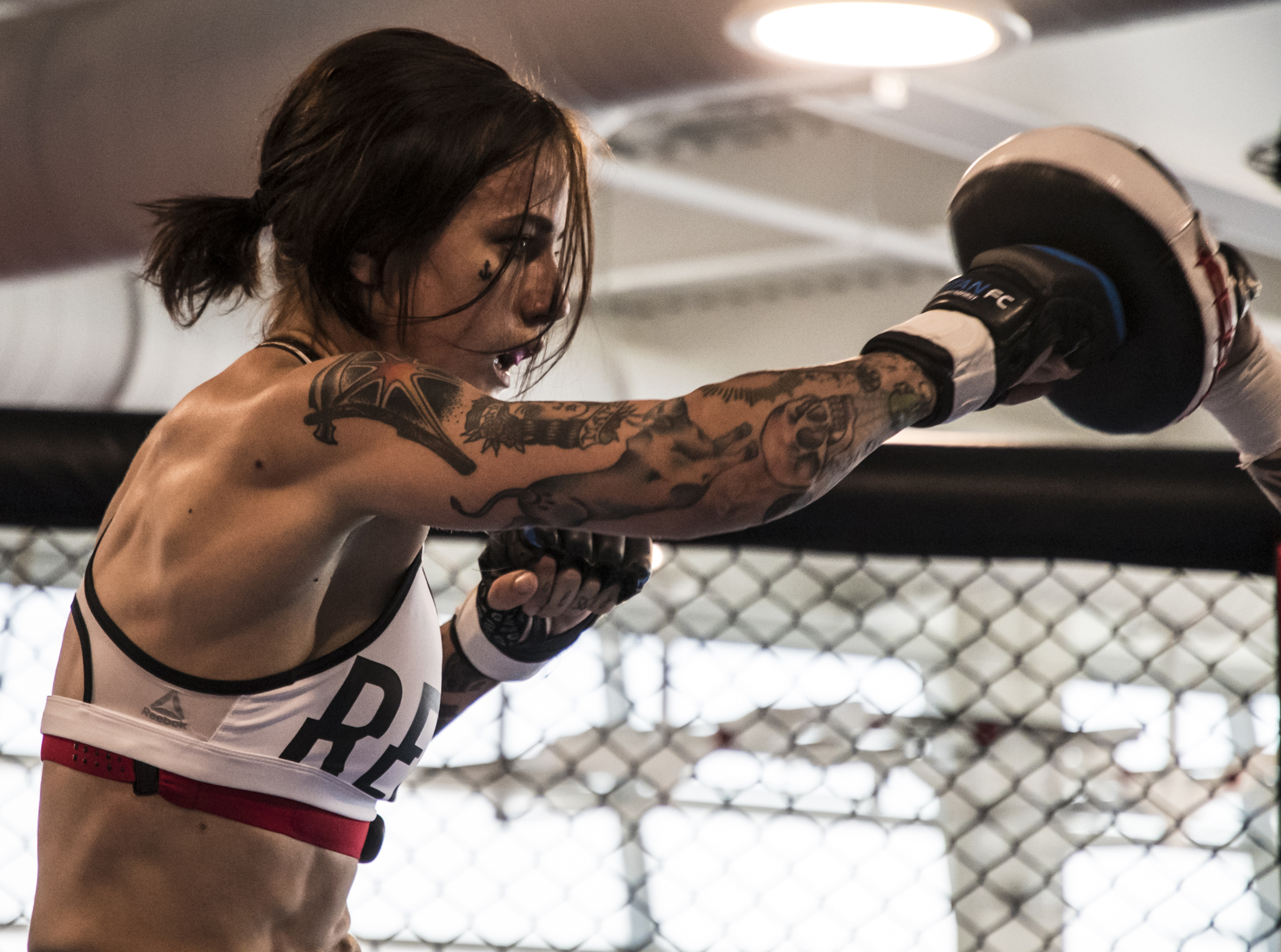 Clark at the UFC Perfomance Institute preparing for her fight at UFC Singapore on June 23. (Photo by Juan Cardenas/Zuffa LLC)