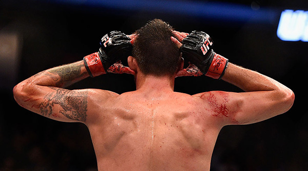 Tim Means celebrates after defeating <a href='../fighter/sabah-homasi'>Sabah Homasi</a> in their welterweight bout during the UFC 202 event at T-Mobile Arena on August 20, 2016 in Las Vegas, Nevada. (Photo by Jeff Bottari/Zuffa LLC)