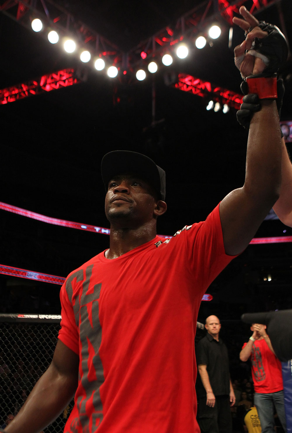 Yves Edwards gets his hand raised