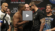 Smiles and shoves at the official UFC 108 weigh-in -- watch it here.