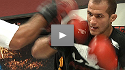 Heavyweights Junior Dos Santos and Roy Nelson put on a show for the fans at UFC 117 open workouts.