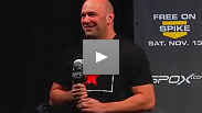 Dana White and Joe Rogan talk to fans before the weigh-in for UFC 122 in Oberhausen, Germany.