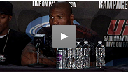 Rampage talks to the media after his surprising - to him, at least - win over Lyoto Machida.