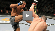 A very happy Edson Barboza sees his three-a-days pay off against a game Mike Lullo.