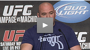 UFC pres Dana White does his thing in Detroit at the UFC 123 pre-fight press conference.