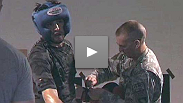 Carlos Condit gets in few workouts with the troops in Afghanistan