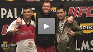 Escudero and Phillipe answer questions from the media after their 3 round battle
