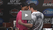 Chael's choice words crack up the crowd -- even the Spider breaks into a smile at Thursday's presser.
