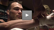 Fighers get their hands wrapped just hours before their fights